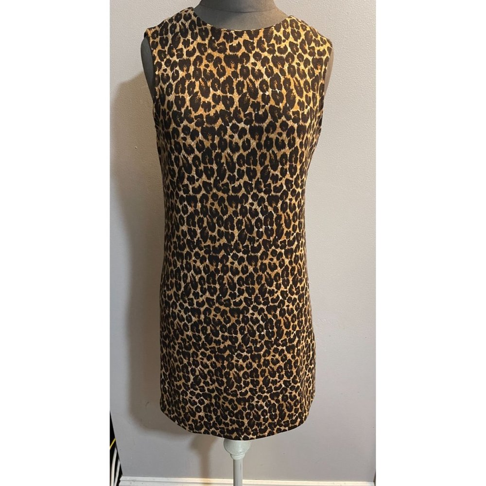 Zara Leopard Print Dress - Brown and Black
